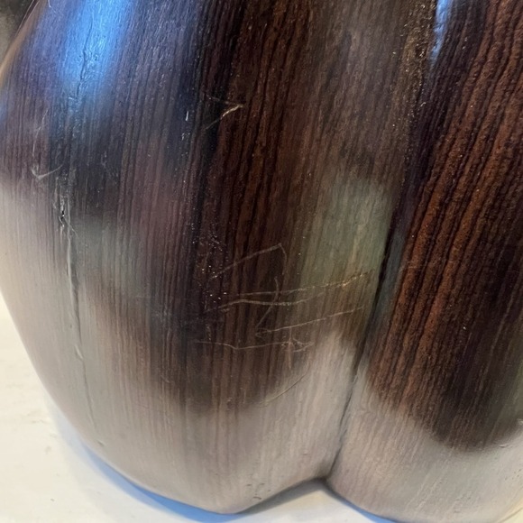 Modernist Abstract Wooden Nigerian Sculpture Hand Carved Dark And Light Brown - Picture 6 of 6